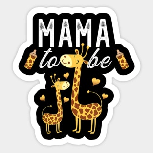 Mama To Be Giraffe Baby Shower Sticker